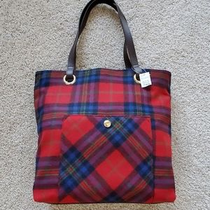 NEW w TAGS  Talbots Plaid Flannel Handbag